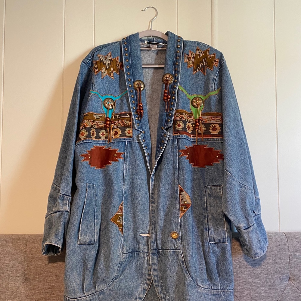 Vintage 80s Icing Denim Jacket Western